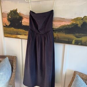 YFB  blue denim strapless dress